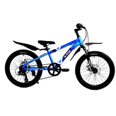 Велосипед Vento TORNADO 20 2020, Blue Gloss, 20, 20, Гірські, МТБ хардтейл, Для дітей, 115-135 см, 2020