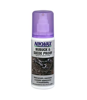 Просочення для взуття Nikwax Nubuck and Suede Spray 125ml, purple, Засоби для просочення, Для взуття, Для нубука та замші, Великобританія, Великобританія