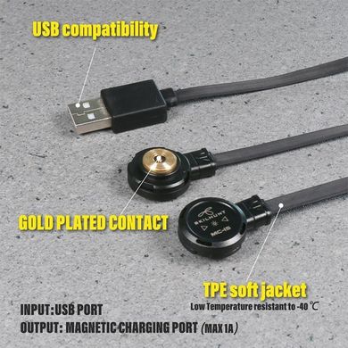 Кабель для заряджання Skilhunt MC10 USB Magnetic Charging Cable, black