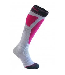 Шкарпетки Bridgedale MerinoFusion Ski Alpine Tour Women's, light grey/pink, S, Для жінок, Гірськолижні, Комбіновані, Великобританія, Великобританія