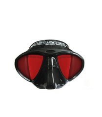 Маска Esclapez Diving Minisub Red Flash, black, Для підводного полювання, Двоскляна, One size