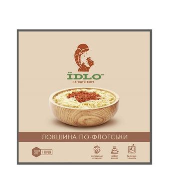 Сухой продукт ЇDLO Макароны по-флотски со свининой 90 г, silver, Мясные, Украина, Украина