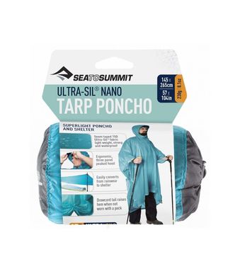 Дощовик-пончо Sea to Summit Ultra-Sil 15D Tarp Poncho, blue, Пончо