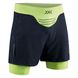 Термошорти X-Bionic Effektor 4D Men's Running Streamlite 2-in-1 Shorts, opal black/effektor green, M, Для чоловіків, Шорти, Синтетична, Для активного відпочинку, Італія, Швейцарія