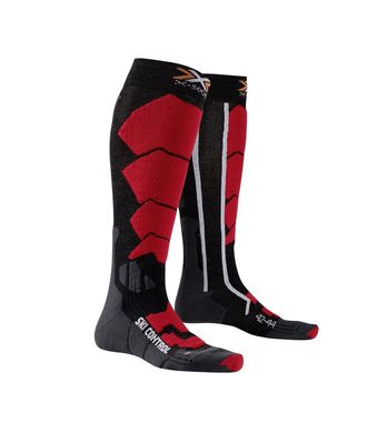 Шкарпетки X-Socks Ski Control X71, Anthracite/red, 35-38, Для чоловіків, Гірськолижні, Комбіновані