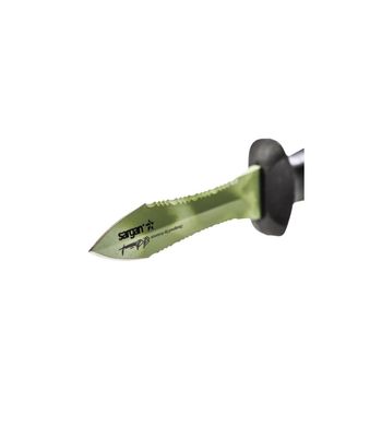 Нож Sargan Тургояк Стропорез покрытие зеленый камуфляж, Camou green, Нержавеющая сталь
