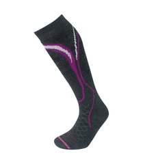 Шкарпетки Lorpen SMLW Womens Merino Ski Light, charcoal, 39-42, Для жінок, Гірськолижні, Вовняні