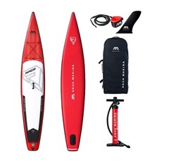 Надувная SUP доска Aqua Marina Race-Racing iSUP 3.81m/15cm, Красный, Гоночные