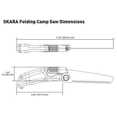 Пилка складана Gear Aid by McNett SKARA Camp Saw with Sheath, black, Пилы