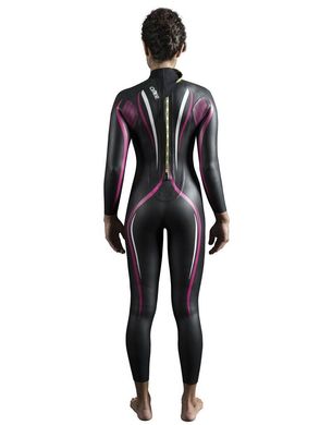 Гідрокостюм Omer UP-W3 wetsuit woman (2мм), Black/pink, 2, Для жінок, Мокрий, Для дайвінгу, Довгий, 2-S