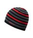 Шапка Salomon Stripe Beanie, black/red, One size, Унисекс, Шапки