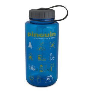 Бутылка для воды Pinguin Tritan Fat Bottle 1.0L Blue, blue, Фляги, Пищевой пластик, 1.0, Чехия, Киев, Харьков, Одесса, Днепр, Запорожье, Львов, Кривой Рог, Винница, Полтава, Чернигов, Черкассы, Сумы, Хмельницкий, Черновцы, Ровно