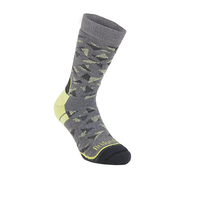 Шкарпетки Bridgedale Hike MidWeight Boot Pattern (M. C.), GREY/LIME, M, Для чоловіків, Трекінгові, Комбіновані, Великобританія, Великобританія