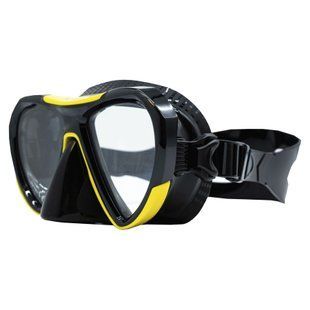 Маска Marlin Diamond Black/Yellow, black/yellow, Для дайвінгу, Двоскляна