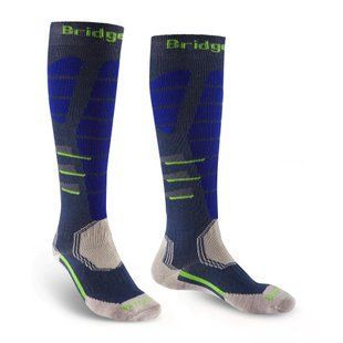 Шкарпетки Bridgedale Ski Easy On Merino Performance Fit Over Calf Denim/Blue, DENIM/BLUE, M, Для чоловіків, Гірськолижні, Over Calf, Комбіновані, Великобританія, Великобританія