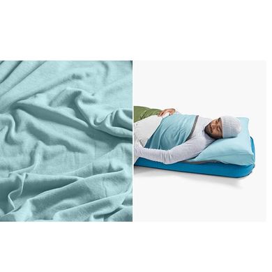 Вкладиш в спальник Sea to Summit Comfort Blend Sleeping Bag Liner Rectangular w/ Pillow Sleeve, Aqua Sea Blue, Вкладыши, Универсальный, Четырехсезонные, 430, Киев, Харьков, Одесса, Днепр, Запорожье, Львов, Кривой Рог, Винница, Полтава, Чернигов, Черкассы, Сумы, Хмельницкий, Черновцы, Ровно, Австралия