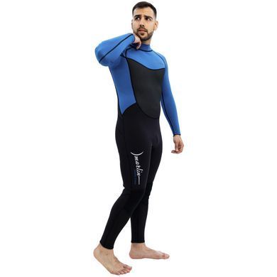 Гідрокостюм Marlin Tropic Man 3mm Blue/Black, blue/black, 3, Для чоловіків, Мокрий, Для дайвінгу, Довгий, M