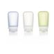 Набір силіконових пляшечок Humangear GoToob+ 3-Pack Medium, Clear/Green/Blue, Ємності для води, Харчовий силікон, 0.74