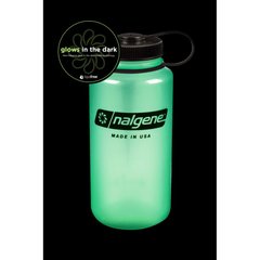 Бутылка для воды Nalgene Wide Mouth Tritan Water Bottle Glow 0.95L, Trout Green, Фляги, Пищевой пластик, США, США