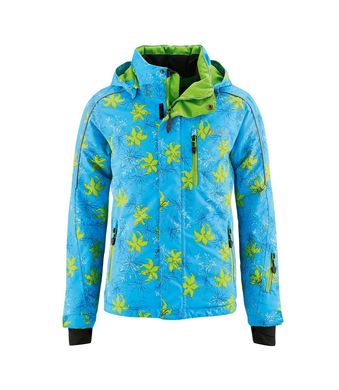 Дитяча гірськолижна куртка Maier Sports Flower, blue/green, Куртки, 116, Для дітей та підлітків