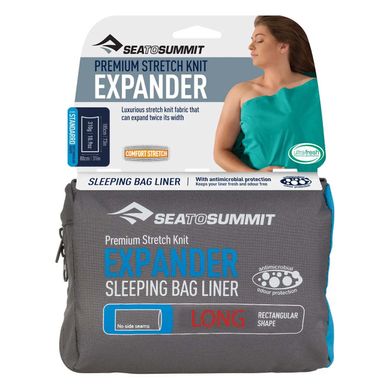 Вкладиш в спальник Sea to Summit Expander Liner Long, green, Вкладыши, Универсальный, Четырехсезонные, 335, Киев, Харьков, Одесса, Днепр, Запорожье, Львов, Кривой Рог, Винница, Полтава, Чернигов, Черкассы, Сумы, Хмельницкий, Черновцы, Ровно, Австралия