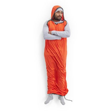 Вкладиш в спальник Sea to Summit Reactor Extreme Sleeping Bag Liner Mummy w/ Drawcord Compact, Spicy orange, Вкладиші, Універсальний, Чотирисезонні, 342, Київ, Харків, Одеса, Днiпро, Запоріжжя, Львів, Кривий Ріг, Вінниця, Полтава, Чернігів, Черкаси, Суми, Хмельницький, Чернівці, Рівне, Австралія