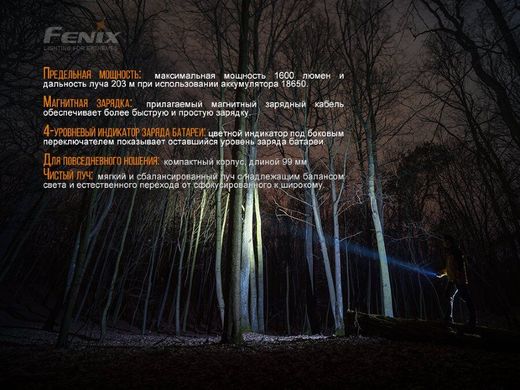 Ліхтар ручний Fenix E30R Cree XP-L HI LED, Черный, Ручні