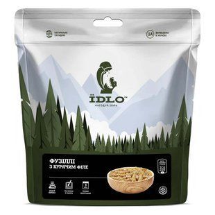 Сублимированная еда ЇDLO Фузилли с куриным филе 90 г, silver, Мясные, Украина, Украина