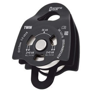 Блок-ролик Singing Rock Pulley Twin Roll, black, Блок, Двойной, Дюралюминий