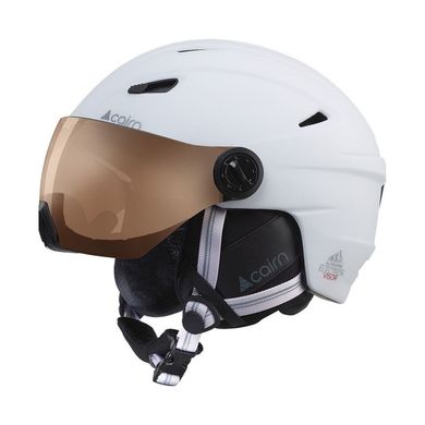 Шлем горнолыжный Cairn Electron Visor Photochromic, mat white, Горнолыжные шлемы, Универсальный, 57-58