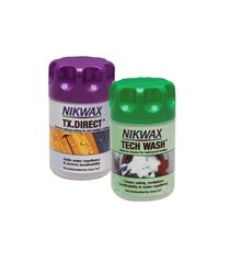 Набор Nikwax Twin Pack - Tech Wash 150ml + TX Direct 100ml, green, Средства для стирки, Для снаряжения, Великобритания, Великобритания