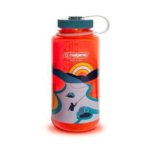 Бутылка для воды Nalgene Wide Mouth Retro Water Bottle 0.95L, Pomegranate, Фляги, Пищевой пластик, 1.0, США, США, Киев, Харьков, Одесса, Днепр, Запорожье, Львов, Кривой Рог, Винница, Полтава, Чернигов, Черкассы, Сумы, Хмельницкий, Черновцы, Ровно