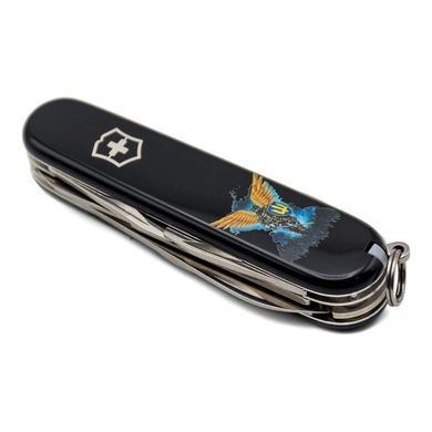 Ніж складаний Victorinox Climber Ukraine 1.3703.3_T1061u, black, Швейцарський ніж