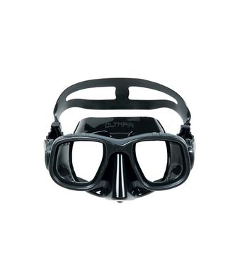 Маска Omer Olympia Mask, black, Для подводной охоты, Двухстекольная, One size