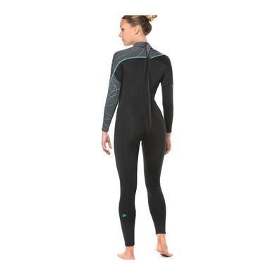 Гидрокостюм Bare Elatel Full 3-2mm size 14, black/green, 3, Для женщин, Мокрый, Для дайвинга, Длинный, 14
