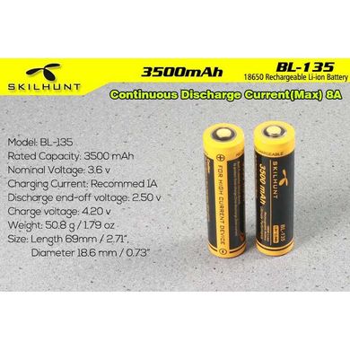 Аккумулятор Skilhunt BL-135, yellow/black