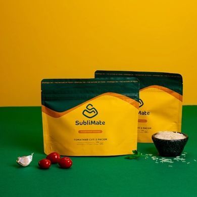 Сублимированная еда SubliMate Томатный суп с рисом 50 г, yellow, Перші страви; Вегетаріанські, 50, Украина, Украина