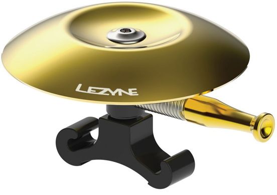 Велозвонок Lezyne Classic Shallow Brass Bell Y13, золотистый/черный, Велозвонки