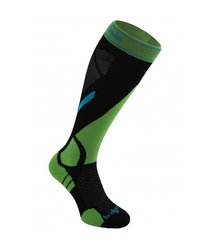 Шкарпетки Bridgedale MerinoFusion Ski Vertige Light, black/green, S, Для чоловіків, Гірськолижні, Комбіновані, Великобританія, Великобританія