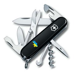 Складаний ніж Victorinox Climber Ukraine 1.3703.3_T1166u, black, Швейцарський ніж