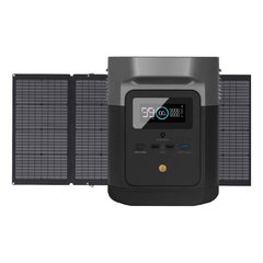 Комплект EcoFlow DELTA Mini + 220W Portable Solar Panel, black, Солнечные панели с накопителем