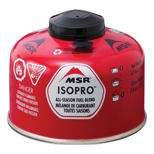 Різьбовий газовий балон MSR IsoPro Fuel 110g, red, Київ, Харків, Одеса, Днiпро, Запоріжжя, Львів, Кривий Ріг, Вінниця, Полтава, Чернігів, Черкаси, Суми, Хмельницький, Чернівці, Рівне