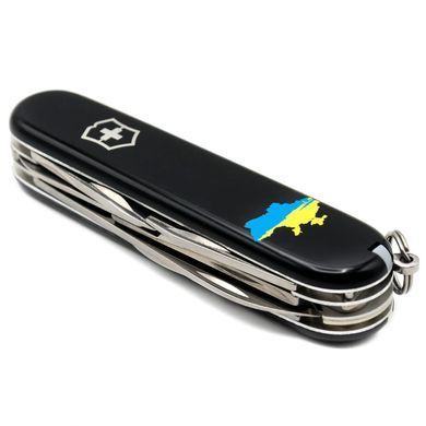 Складаний ніж Victorinox Climber Ukraine 1.3703.3_T1166u, black, Швейцарский нож