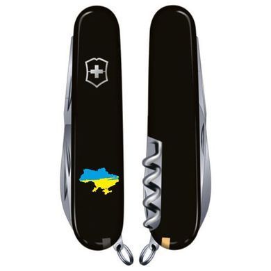 Складаний ніж Victorinox Climber Ukraine 1.3703.3_T1166u, black, Швейцарский нож