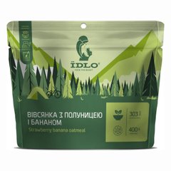 Сухой продукт ЇDLO Овсянка с клубникой и бананом 100 г, green, Завтраки, 100, Украина, Украина