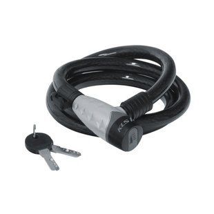 Велозамок KLS Hardcoil 1500, Черный, Велозамки