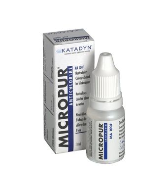 Капли для нейтрализации хлора Katadyn Micropur Antichlor MA 100F, white, Обеззараживающий препарат, Индивидуальные, Швейцария, Швейцария