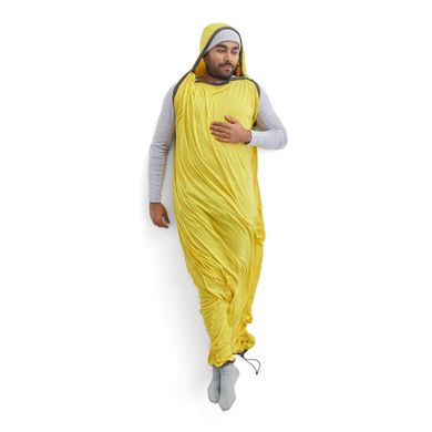 Вкладиш в спальник Sea to Summit Reactor Sleeping Bag Liner Mummy w/ Drawcord Compact, Sulfur Yellow, Вкладыши, Универсальный, Четырехсезонные, 268, Киев, Харьков, Одесса, Днепр, Запорожье, Львов, Кривой Рог, Винница, Полтава, Чернигов, Черкассы, Сумы, Хмельницкий, Черновцы, Ровно, Австралия