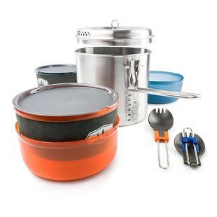 Набор посуды GSI Outdoors Glacier Stainless Dualist, silver, Наборы посуды, Нержавеющая сталь, США, США, Киев, Харьков, Одесса, Днепр, Запорожье, Львов, Кривой Рог, Винница, Полтава, Чернигов, Черкассы, Сумы, Хмельницкий, Черновцы, Ровно