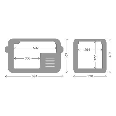 Мобільний холодильник-компресор Dometic CFX3 35, Black/gray, Холодильники-компресори